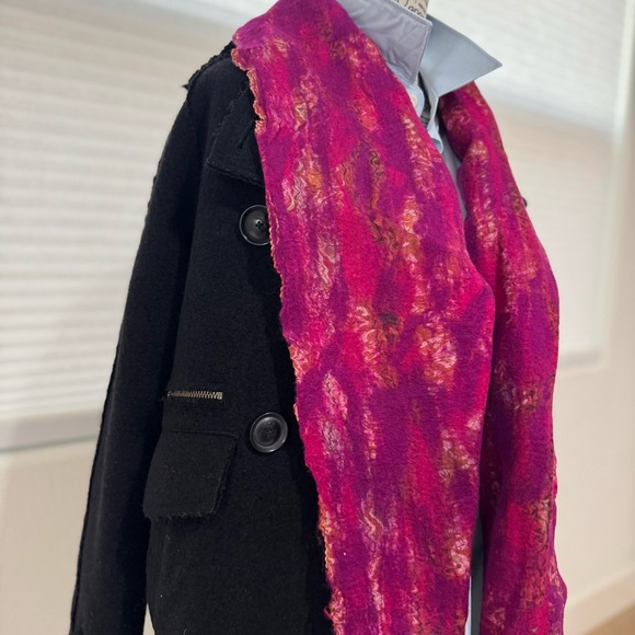 KOOLLOO Artisan Felted Merino Wool Silk Scarf -70”x12”-NWT (Orchid1) - Picture 9 of 14